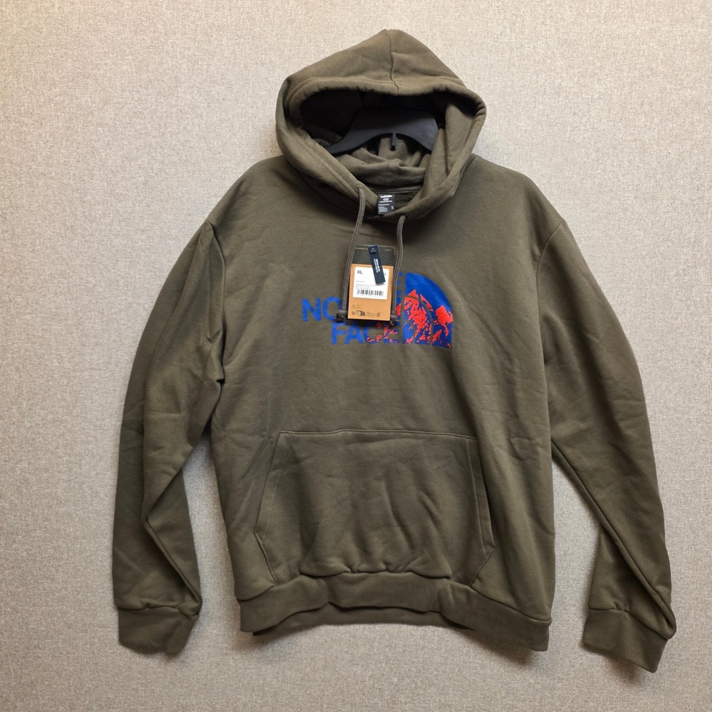 The North Face Mens XL Memorial Hoodie Taupe Green NF0A8GMT Gorpcore Y2K